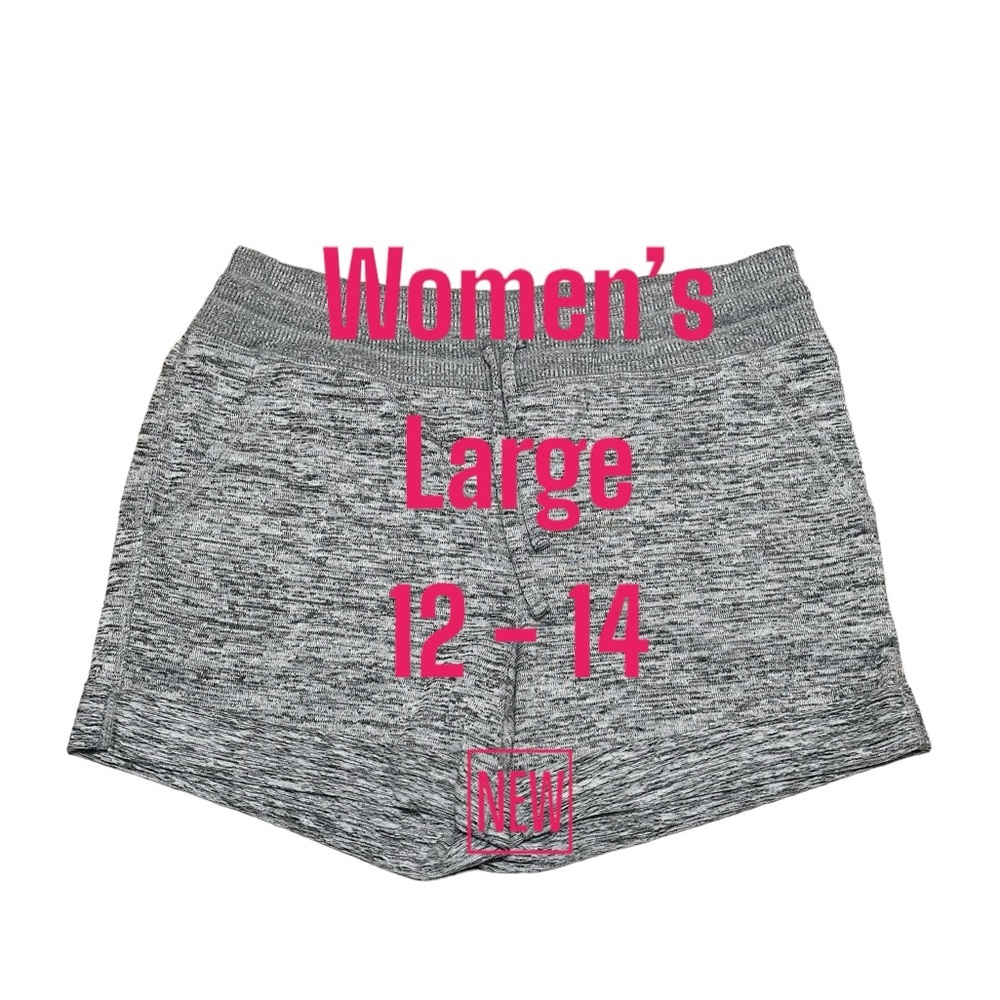 Women's 90 Degrees Large 12 - 14 Shorts Gray Elastic Waist Athletic Active NWOT - Picture 2 of 7